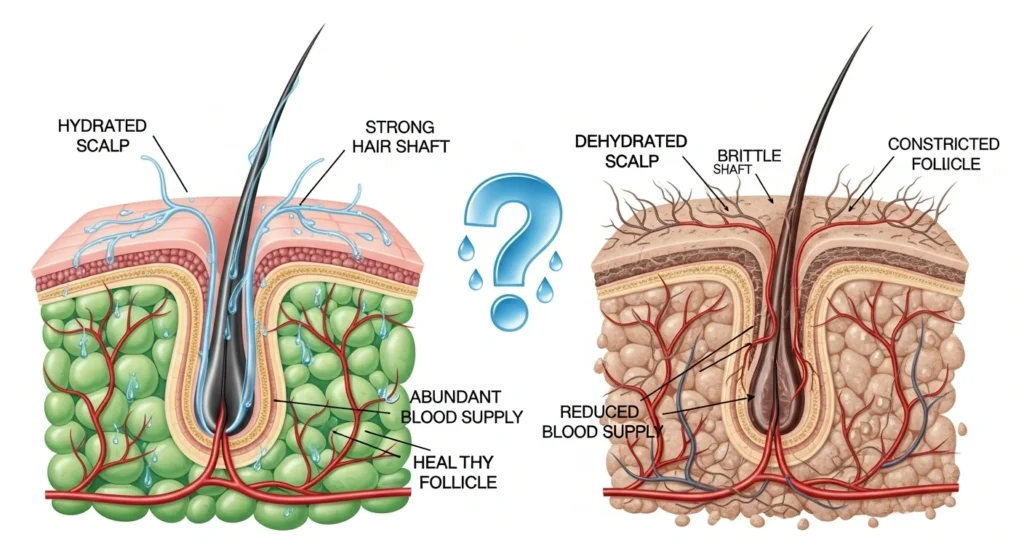 Can Not Drinking Water Cause Hair Loss? 1 Can Not Drinking Water Cause Hair Loss